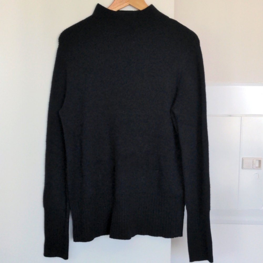 NWT French Connection Mock Neck Sweater Black sz L